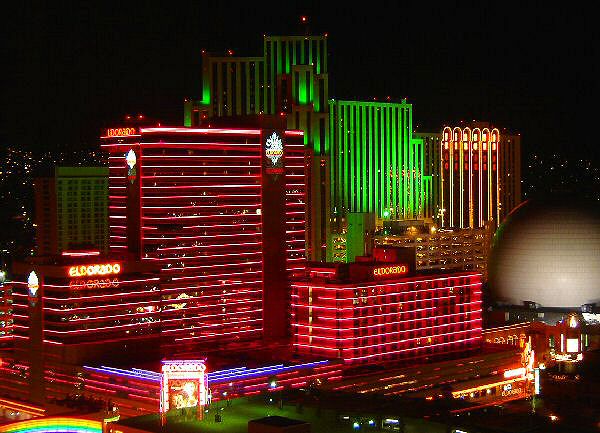 downtown reno at night