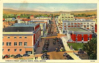 Virgina Street Looking North Post Card