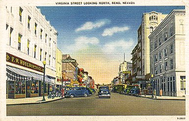 Reno Virgina Street Post Card