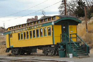 virginia and truckee railroad car in virginia city nevada